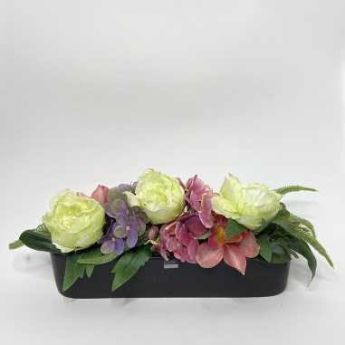 Vaso Ovale con fiori artificiali shop online